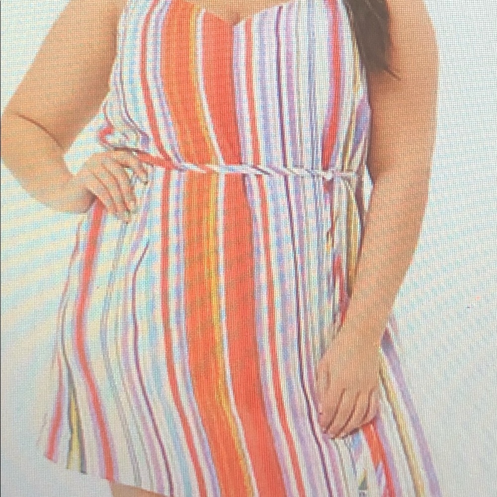 Plus size striped dress